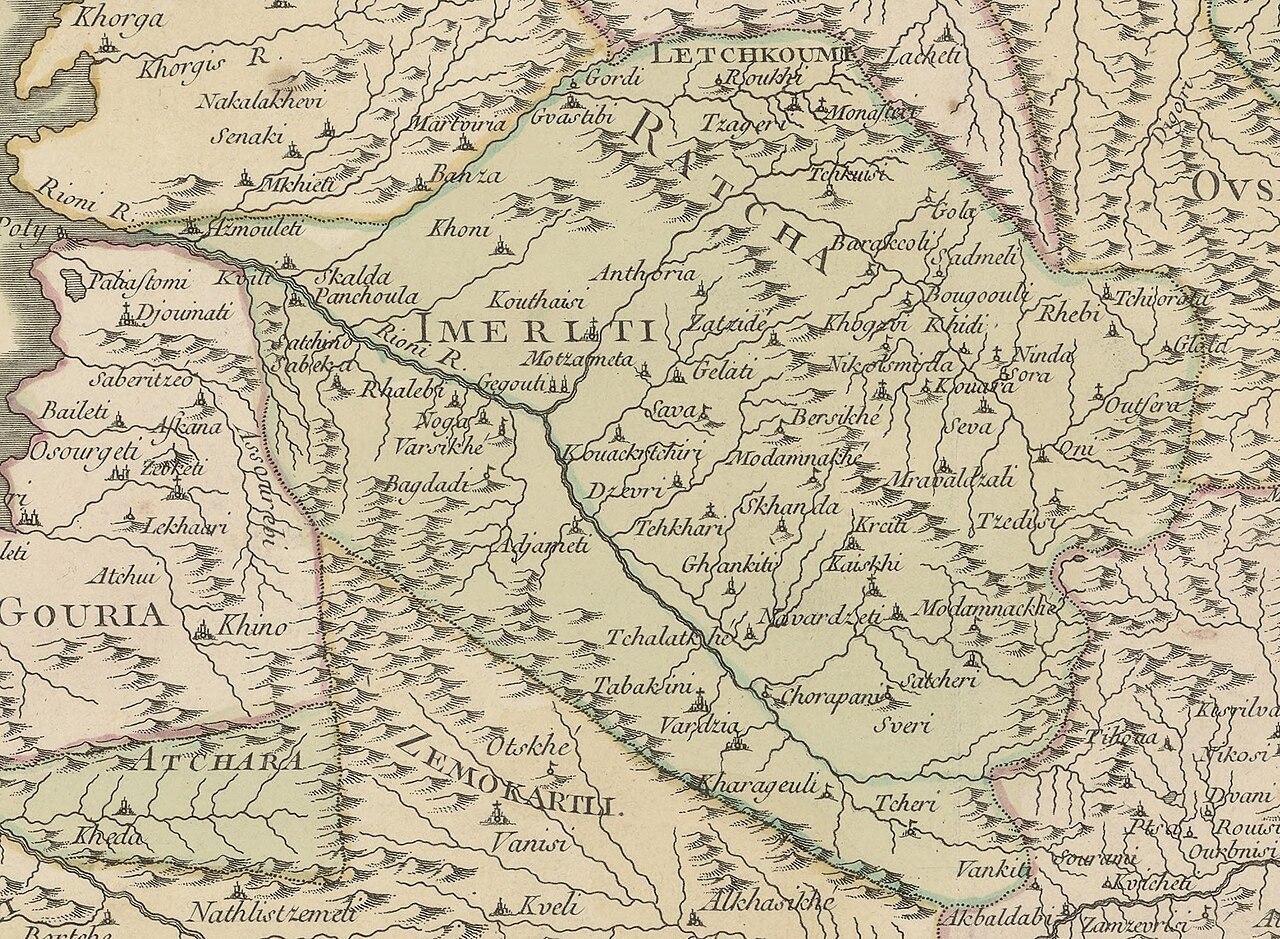 იმერეთი — დელილის რუკა, 1766