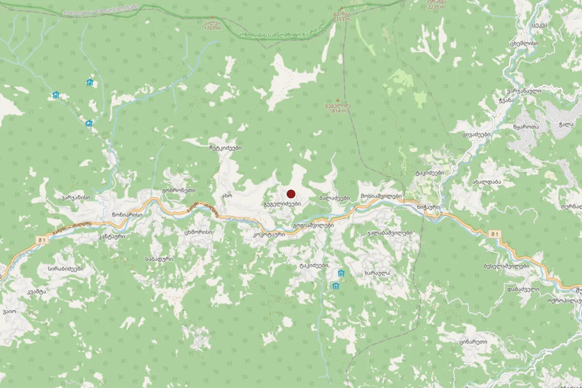 Gegelidzeebi, OpenStreetMap